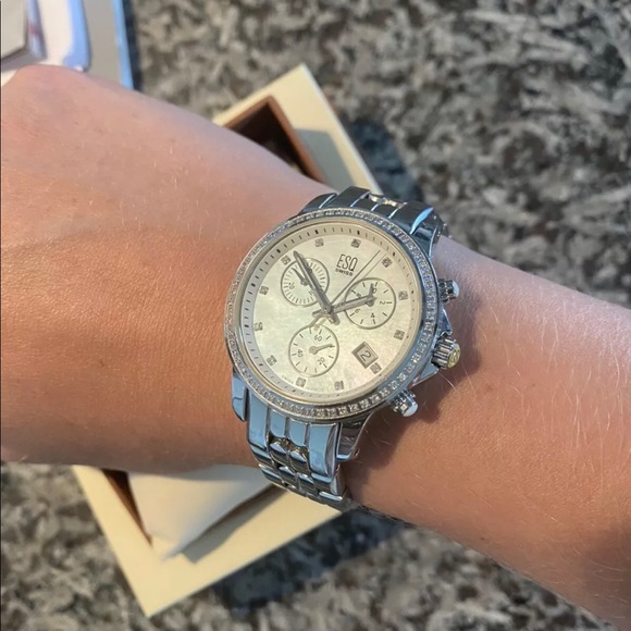 ESQ by Movado Womens Watch Diamond Bezel Mother Of Pearl - Picture 4 of 6